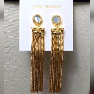 Tory Burch Gold Tassel Drop Earrings